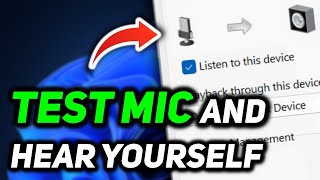 How to Test Microphone Windows 11 and Hear Yourself [upl. by Lanette]