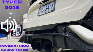 Honda Civic Type R 2018 INVIDIA EXHAUST SOUND TEST [upl. by Karlene]