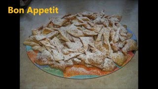 How to make Christmas Angel Wings  kind of sugared fritter  Polish Chrusciki [upl. by Ycal494]