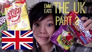 Emmy Eats the UK Great Britain  More British snacks amp sweets [upl. by Yortal496]