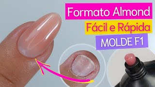 Unha Almond no Molde F1 com Polygel [upl. by Etti400]