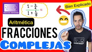 ✅​Cómo Simplificar FRACCIONES COMPLEJAS ¿𝙏𝙖𝙣 𝙁á𝙘𝙞𝙡 𝙚𝙨 😎​🫵​💯​ AritméticaFracciones [upl. by Eniahpets234]