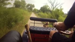 1898 Jeanperrin automobile driving on narrow road at 32mph [upl. by Ateloiv420]