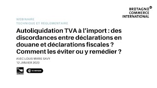 Autoliquidation TVA à l’import  des discordances entre déclarations en douane et fiscales [upl. by Hamnet]