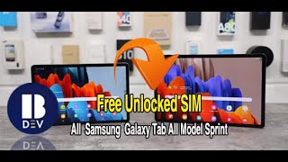 Free UICC Unlocked All Samsung Galaxy Tab T Sprint  T377P T387P [upl. by Hatch]