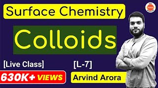 L7 Colloids  Surface Chemistry  JEE NEET  By Arvind Arora [upl. by Einnaej]