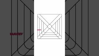 How to Create a Geometric Square  3D Art Drawing Optical Illusion  Simple Drawing Guide shorts [upl. by Jeffie]