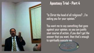 Apostasy Trial  Part 4 Jehovahs Witness judicial committee recorded [upl. by Eanal354]