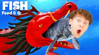 Der LEGENDÄRE DRACHENMONSTERFISCH greift an  Feed and Grow Fish [upl. by Cirted]