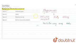 Phylogenetic classification is based on [upl. by Imelda153]