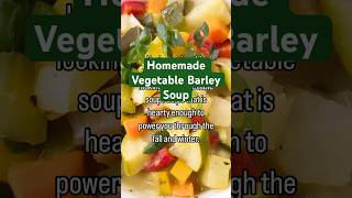 Hearty Vegetable Barley Soup SOUPtember Day 17 Recipe⬇️ souprecipe homemadesoup veganrecipes [upl. by Burgener]