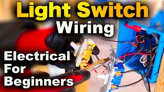 How To Wire A Light Switch  EASY Single Pole Switch STEP BY STEP Wiring Tutorial [upl. by Rheingold]