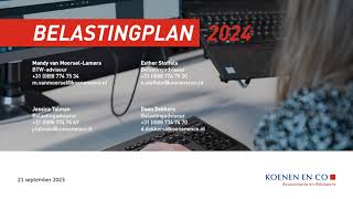 Webinar Prinsjesdag 2023  Belastingplan 2024 [upl. by Yetta]