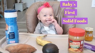 Starting Solids Babys First Foods [upl. by Trah]