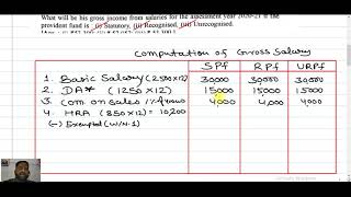 BCOM 2 Income Tax salary head 19Practice question provident fund PF AND GRATUITY [upl. by Woll914]