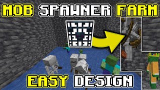 NEW Best Easy ZombieSkeleton Spawner xp Farm Minecraft 121  Tutorial [upl. by Berl758]