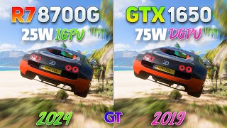 Ryzen 7 8700G vs GTX 1650  Gaming Benchmarks  Test in 12 Games [upl. by Tenaej]