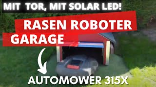 ROBOHUT  Rasen Robotermäher Garage Holz mit Tor für Automower 315 [upl. by Asset]