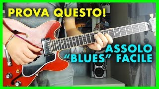 PROVA QUESTO Assolo di Chitarra Blues Facile  Tutorial  Lezioni di Chitarra [upl. by Anihsat]