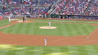 James Wood gets a hit on first at bat  Nationals v Mets July 1 2024 [upl. by Yerag]