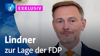 FDPChef Lindner im tagesthemenInterview [upl. by Madelyn]