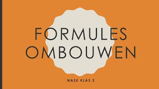 Ombouwen formules natuurkunde [upl. by Pero]