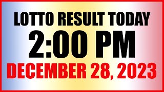 Lotto Result Today 2pm December 28 2023 Swertres Ez2 Pcso [upl. by Yentiw]