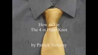 Animated How to Tie a Four in Hand Necktie Knot with step by step instructions with no hands [upl. by Minica]