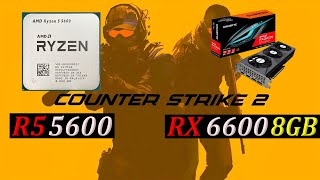 RYZEN 5 5600  RX 6600 8GB  COUNTER STRIKE 2  CS2 Competitive Settings 1080p [upl. by Lubet]