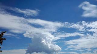 Time lapse of convecting cumulus congestus as it grows into cumulonimbus [upl. by Aydne]