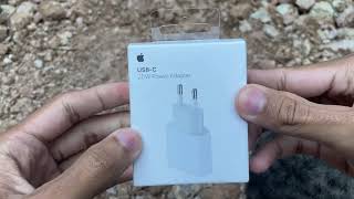 Ciri Power Adaptor 20W USBC dan Kabel Lightning Original iBox Indonesia [upl. by Essam234]