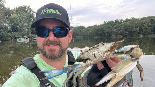 How To Catch Blue Crabs with a Kayak Crabbing Trotline [upl. by Odranar]