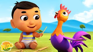 Kukdoo Koo Rhyme कुकडू कू Hindi Nursery Song and Kids Cartoon [upl. by Errol]