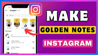 How To Get Gold Notes On Instagram  Make Golden Color Instagram Notes [upl. by Enatan377]