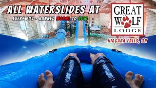 ALL Waterslides at GREAT WOLF LODGE GoPro POVs Ranked Worst to Best Niagara Falls ON [upl. by Seebeck108]