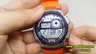 Cara Setting Jam Tangan Casio AE1000W [upl. by Ihp29]