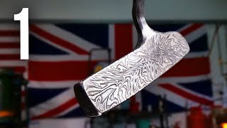 MAKING A DAMASCUS GOLF PUTTER [upl. by Nosrej]