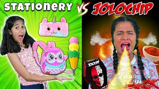 🔥 JOLO CHIP🔥 VS STATIONERY CHALLENGE  Paris Lifestyle [upl. by Noma]