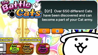 The Battle Cats 10Th Anniversary Part 3 Cat Quiz [upl. by Vladamir]