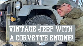 Unveiling the mystery Jeep  Corvette Powered M38A1 [upl. by Yrral]