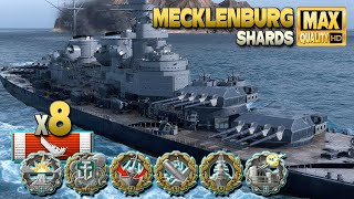 Battleship Mecklenburg Offensive moves made the difference  World of Warships [upl. by Bannasch906]