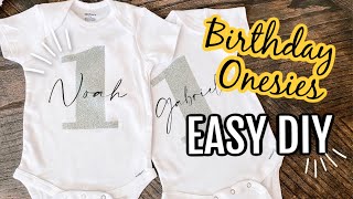 HOW TO MAKE BIRTHDAY ONESIES  HOW TO CRICUT TUTORIAL  LIFEWITHLO [upl. by Dorie634]