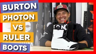 2020 Burton Photon vs Ruler Snowboard Boots [upl. by Ecirtael]