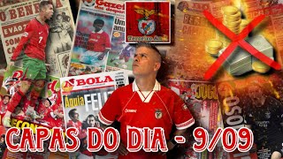 BENFICAREVISTA IMPRENSA 9 Setembro PORTUGAL GANHA E CONTAS DO BENFICA EM VERMELHO PREOCUPAM  🦅🔴 [upl. by Monro]