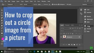 Photoshop Tips and Tricks 001  Crop out a circle image [upl. by Rorry]