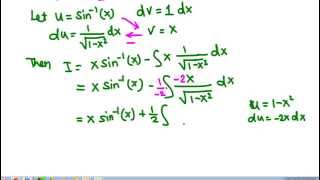 Integration of arcsin x inverse sin x video 1218 [upl. by Ody]