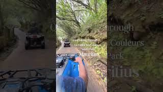 Quad biking through La Vallée des Couleurs mauritiusvlog quadbiking rainandwind mauritiusisland [upl. by Yesnil211]