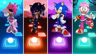 Amy Exe 🆚 Sonic Exe 🆚 Sonic 🆚 Amy  Coffin Dance 🎶🎮 [upl. by Aicercal]