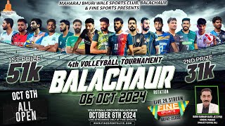 QTR FINALS  ALL OPEN VOLLEYBALL TOURNAMENT LIVE  BALACHAUR SBS NAGAR  FineSportsLive [upl. by Auof]