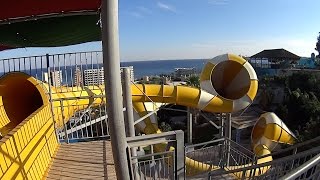 Scary Cones Water Slide at WaterPark Faliraki [upl. by Petronilla]